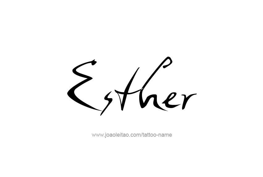 Tattoo Design Name Esther   