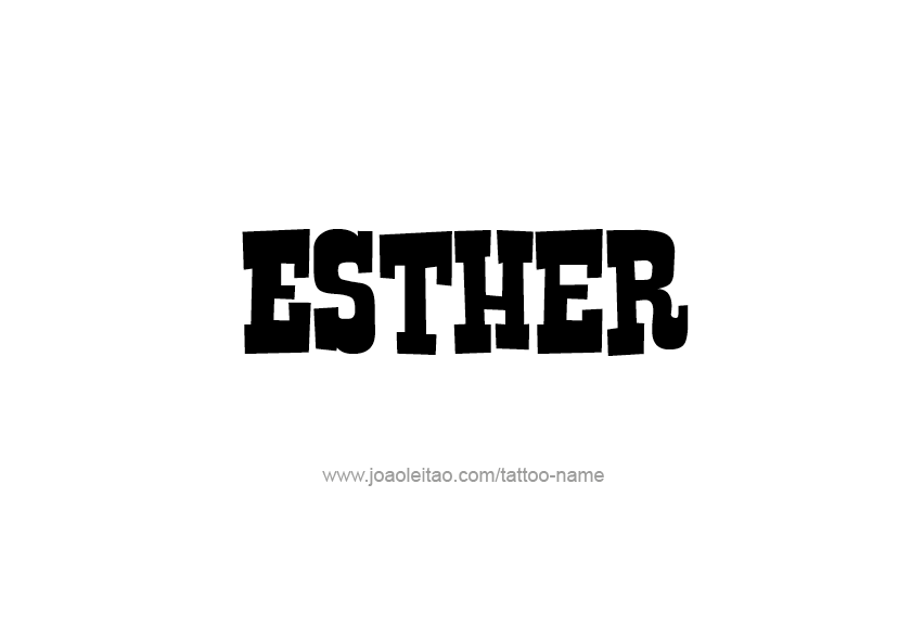 Tattoo Design Name Esther   