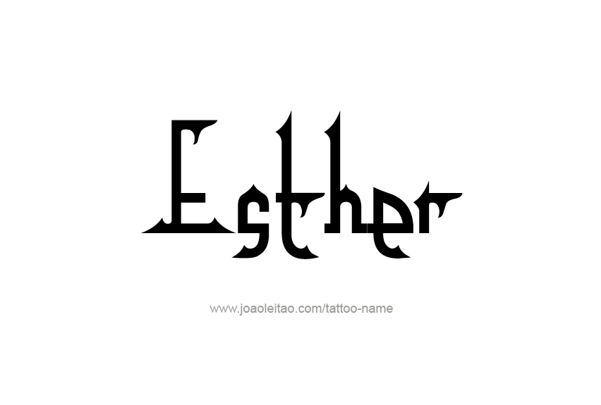 Tattoo Design Name Esther   