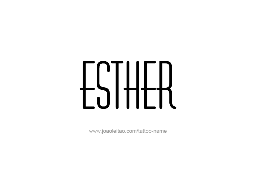 Tattoo Design Name Esther   