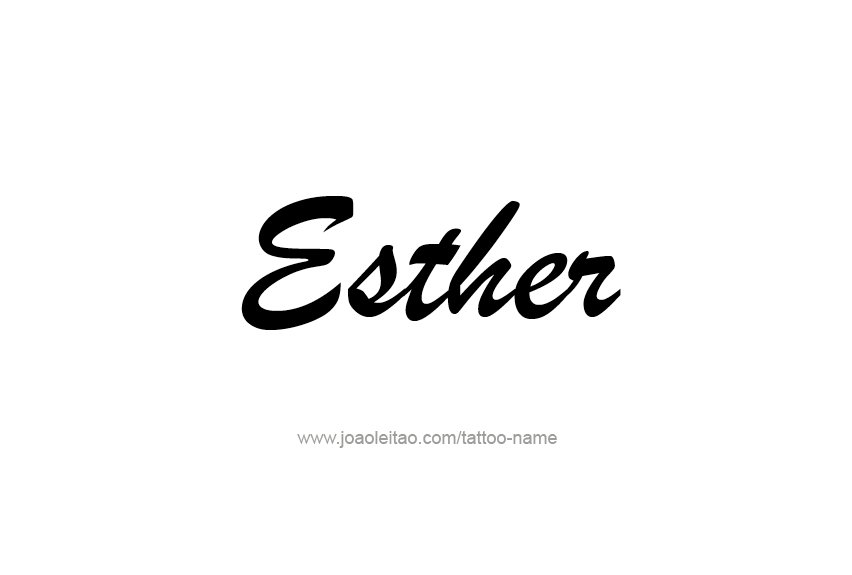 Tattoo Design Name Esther   