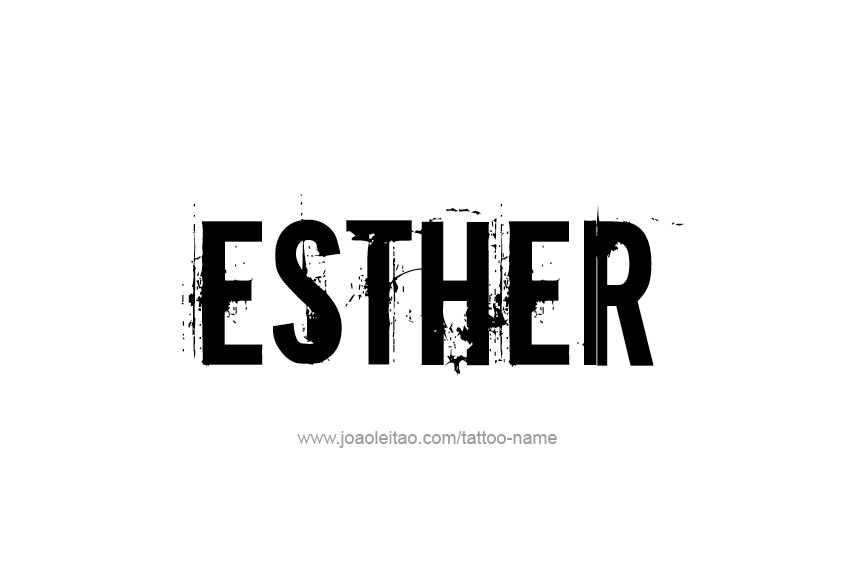 Tattoo Design Name Esther   