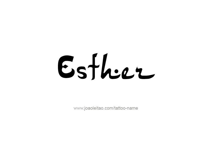 Tattoo Design Name Esther   