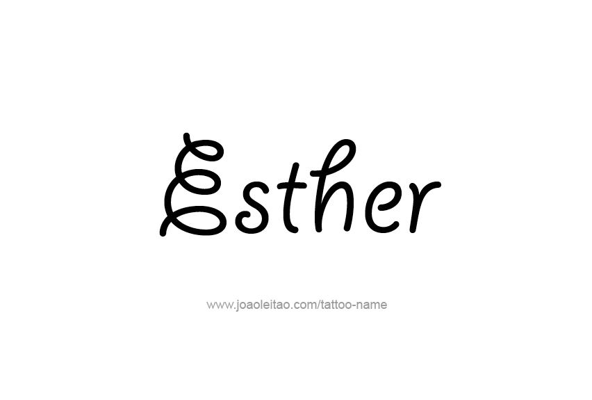 Tattoo Design Name Esther   