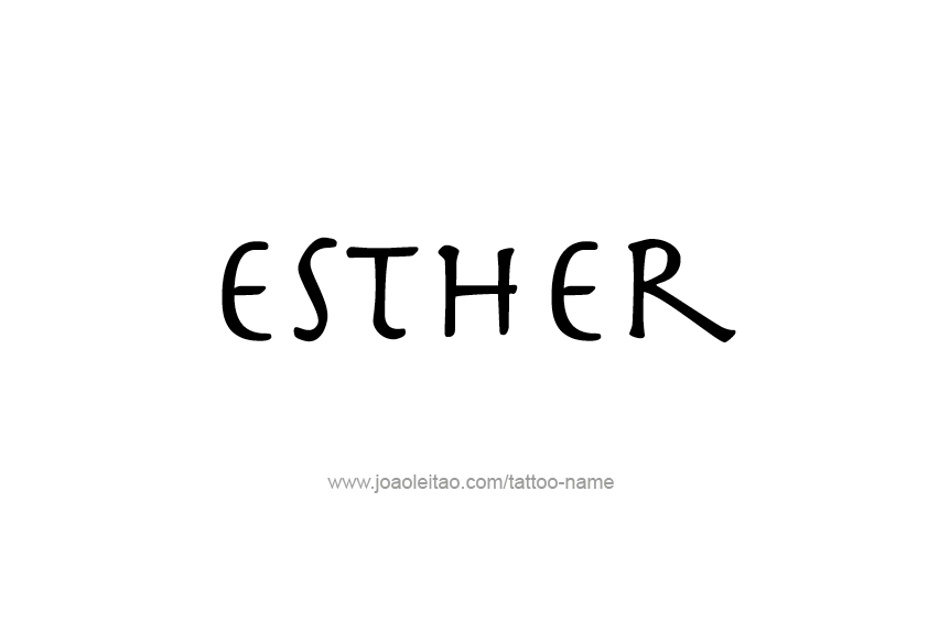 Tattoo Design Name Esther   