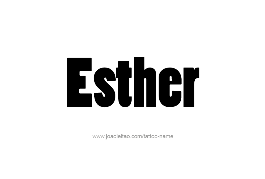 Tattoo Design Name Esther   