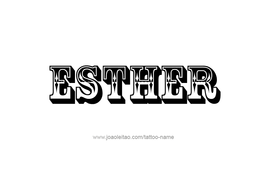 Tattoo Design Name Esther   