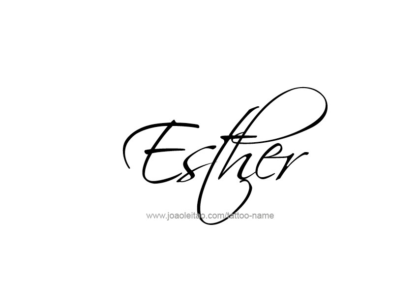 Tattoo Design Name Esther   