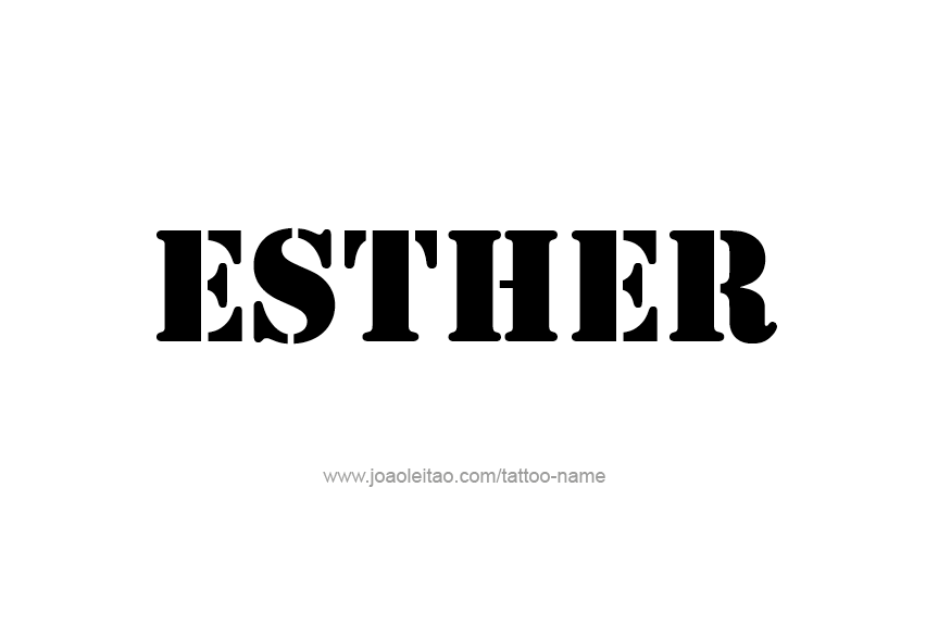 Tattoo Design Name Esther   