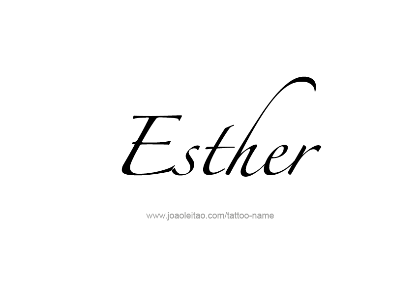 Tattoo Design Name Esther   