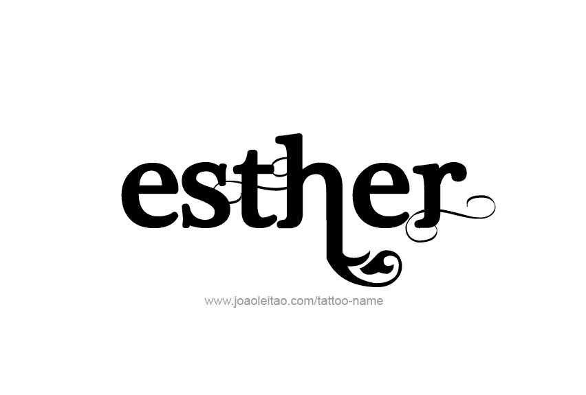 Tattoo Design Name Esther   