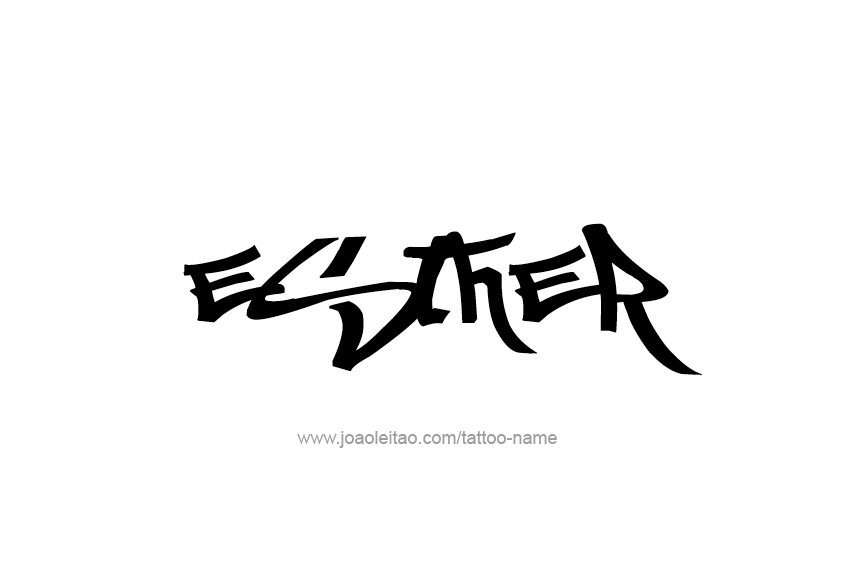 Tattoo Design Name Esther   