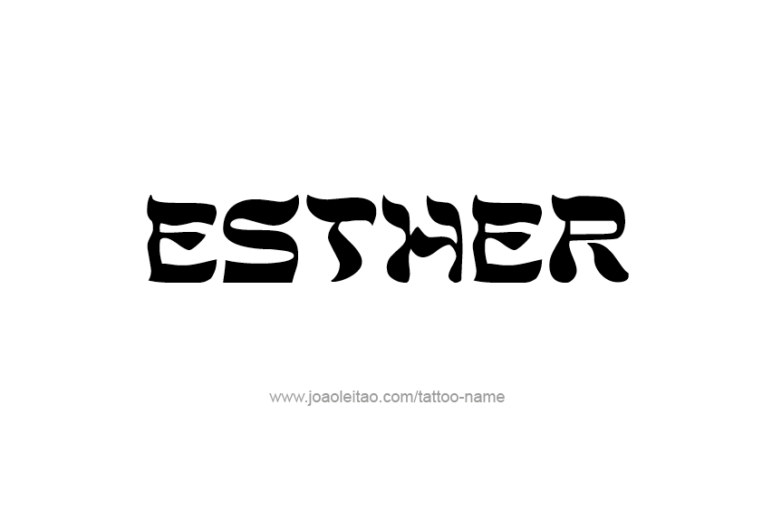 Tattoo Design Name Esther   