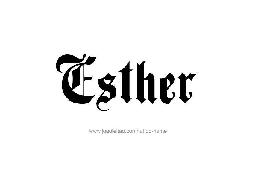 Tattoo Design Name Esther   