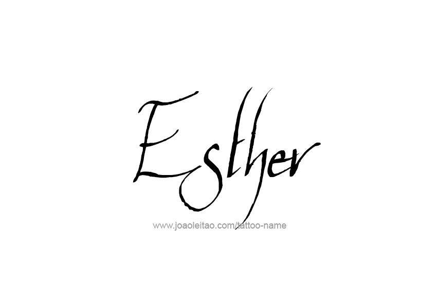 Tattoo Design Name Esther   