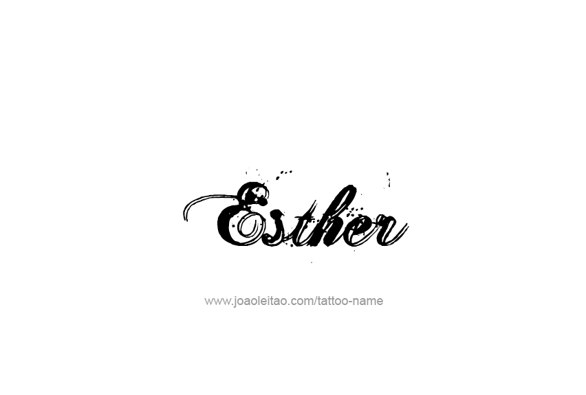 Tattoo Design Name Esther   