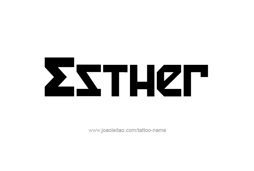 Tattoo Design Name Esther   