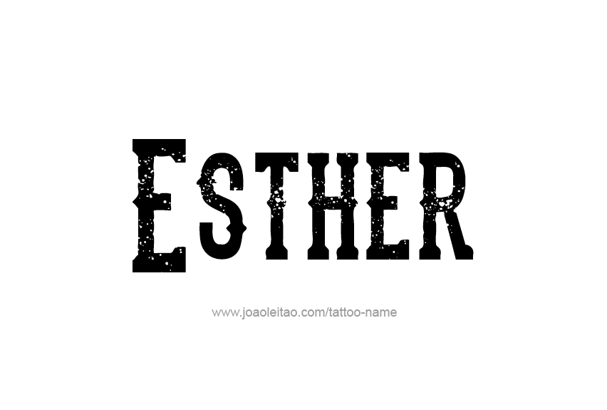 Tattoo Design Name Esther   