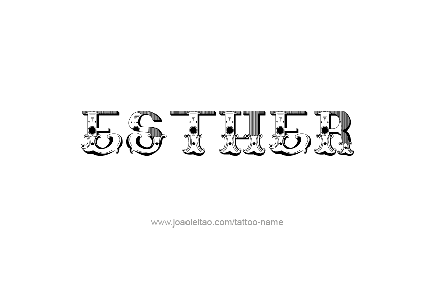 Tattoo Design Name Esther   