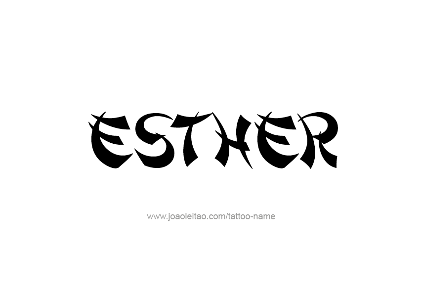 Tattoo Design Name Esther   