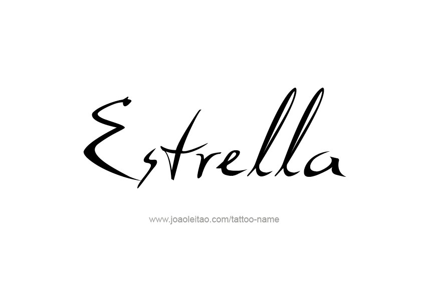 Tattoo Design Name Estrella   