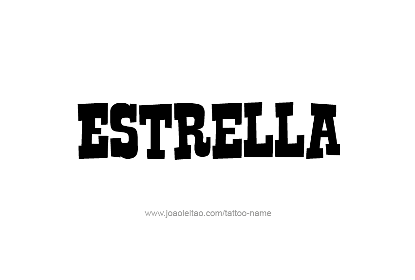 Tattoo Design Name Estrella   