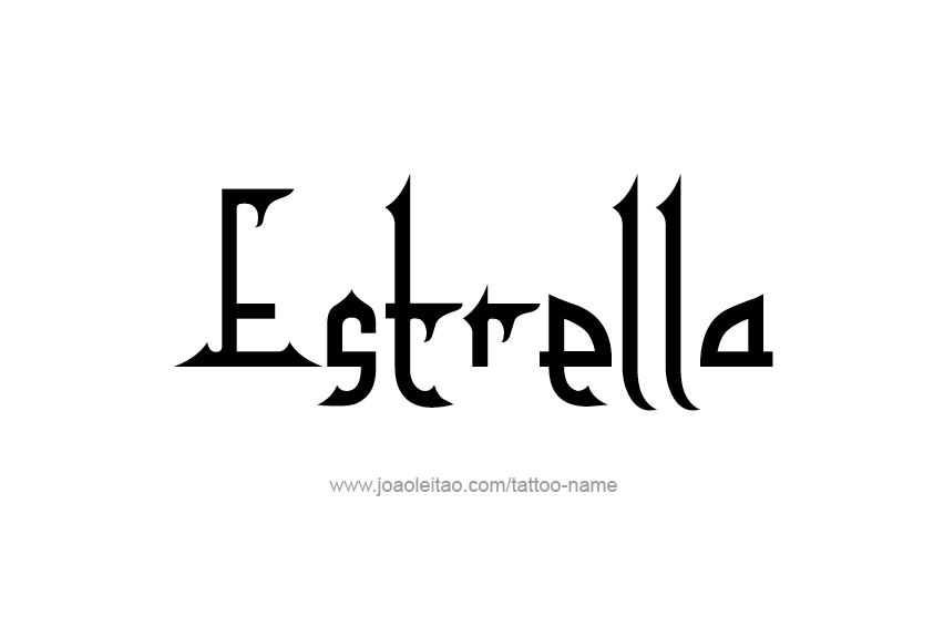 Tattoo Design Name Estrella   