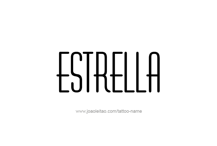 Tattoo Design Name Estrella   