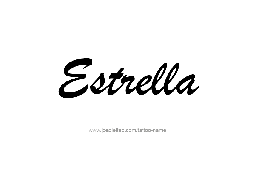 Tattoo Design Name Estrella   