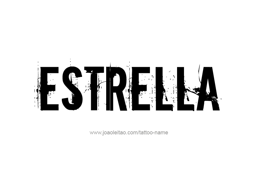 Tattoo Design Name Estrella   