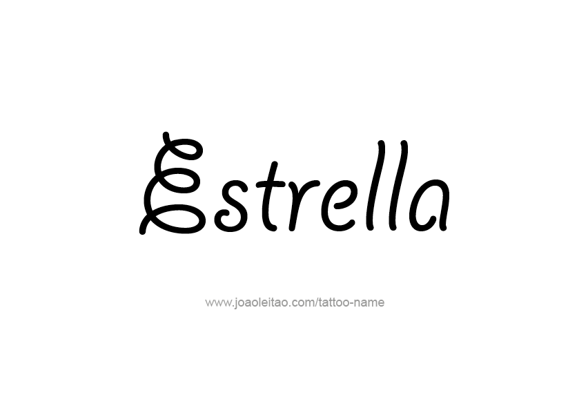 Tattoo Design Name Estrella   