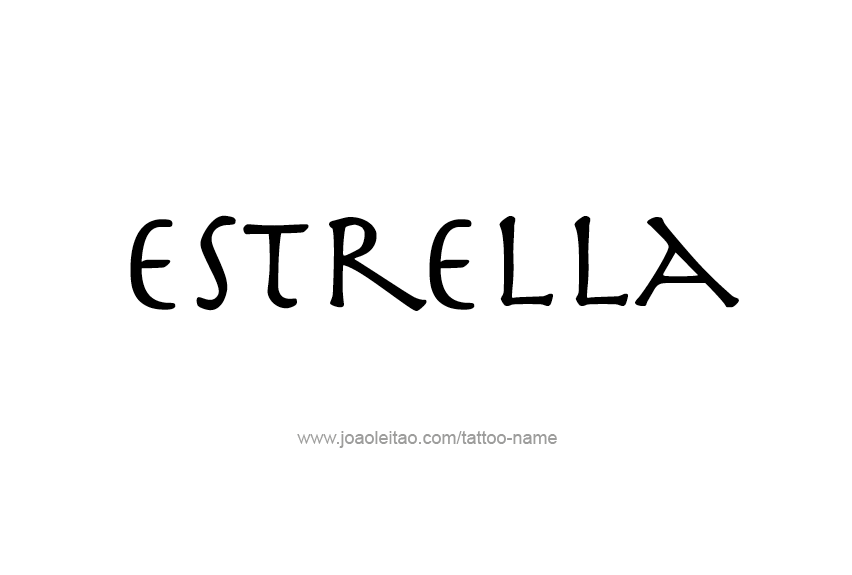 Tattoo Design Name Estrella   