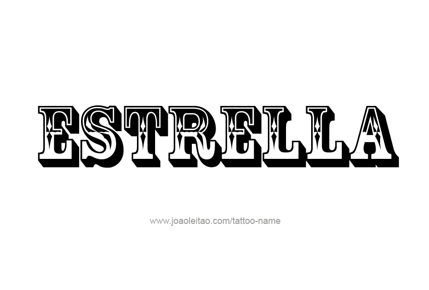 Tattoo Design Name Estrella   