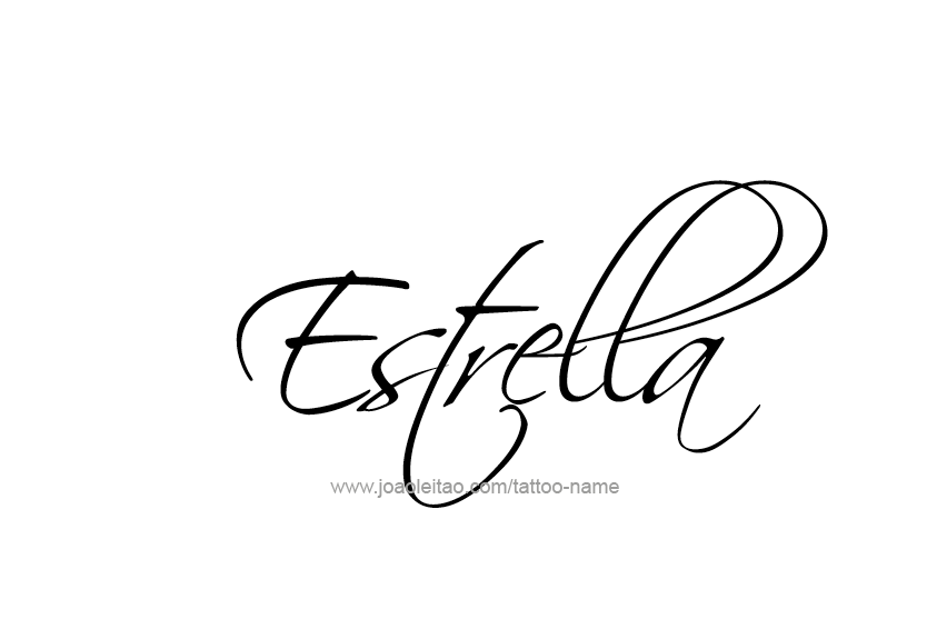 Tattoo Design Name Estrella   