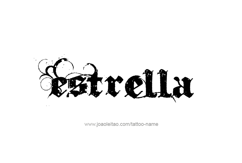 Tattoo Design Name Estrella   