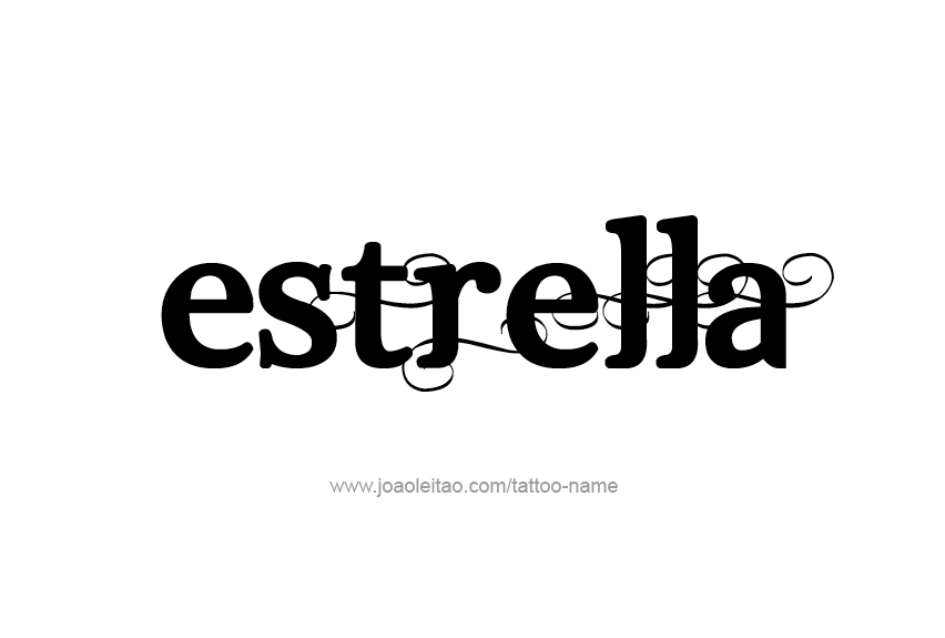 Tattoo Design Name Estrella   