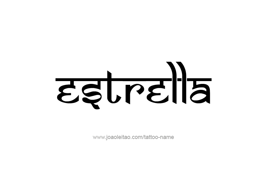 Tattoo Design Name Estrella   