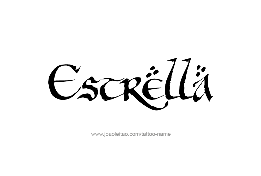 Tattoo Design Name Estrella   