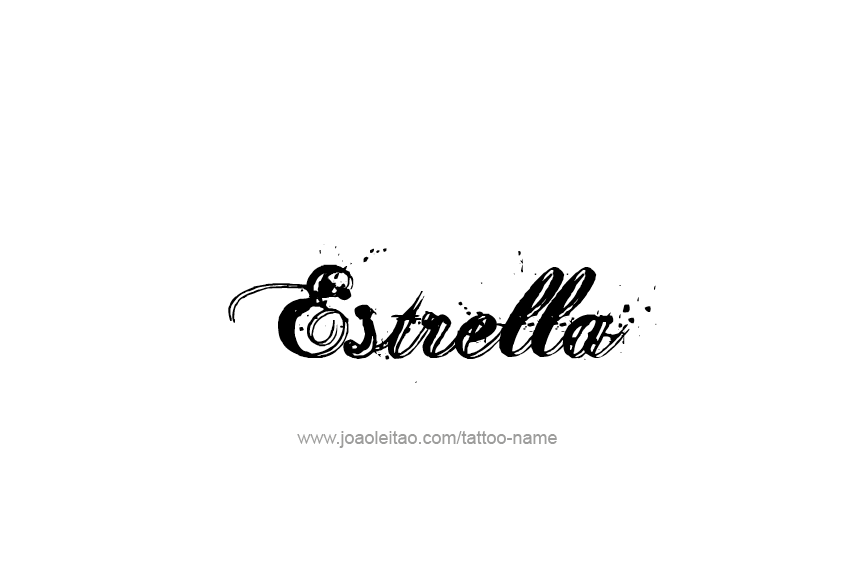 Tattoo Design Name Estrella   