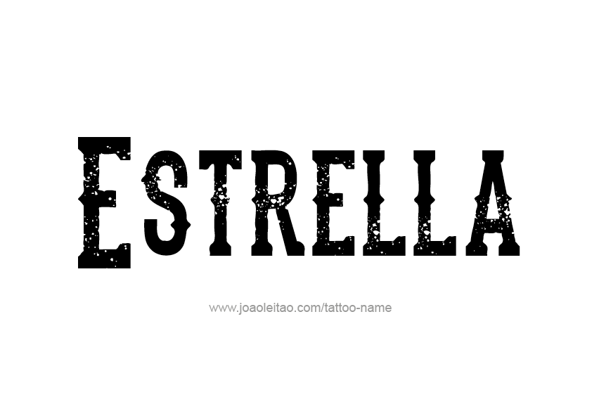 Tattoo Design Name Estrella   