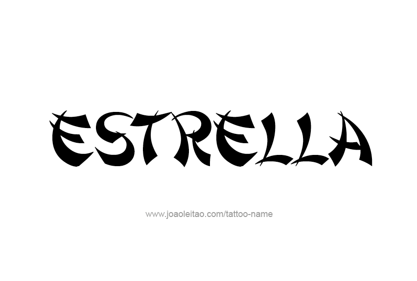 Tattoo Design Name Estrella   