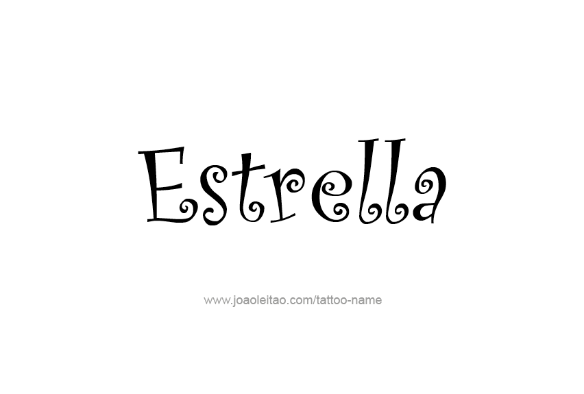 Tattoo Design Name Estrella   