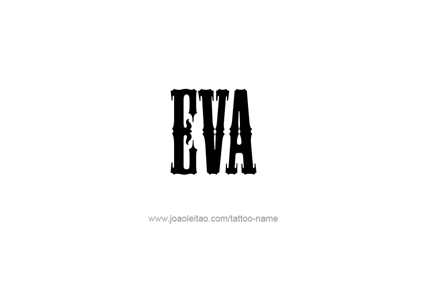 Tattoo Design Name Eva   