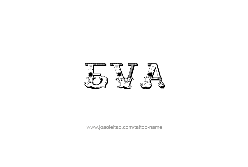 Tattoo Design Name Eva   