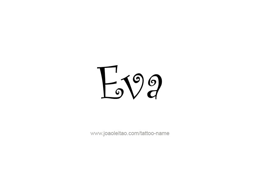 Tattoo Design Name Eva   
