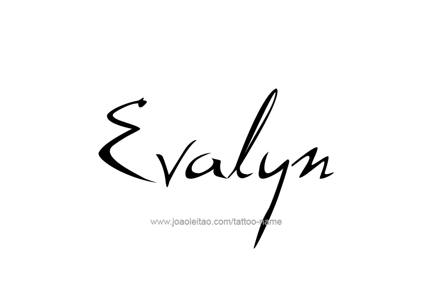 Tattoo Design Name Evalyn   