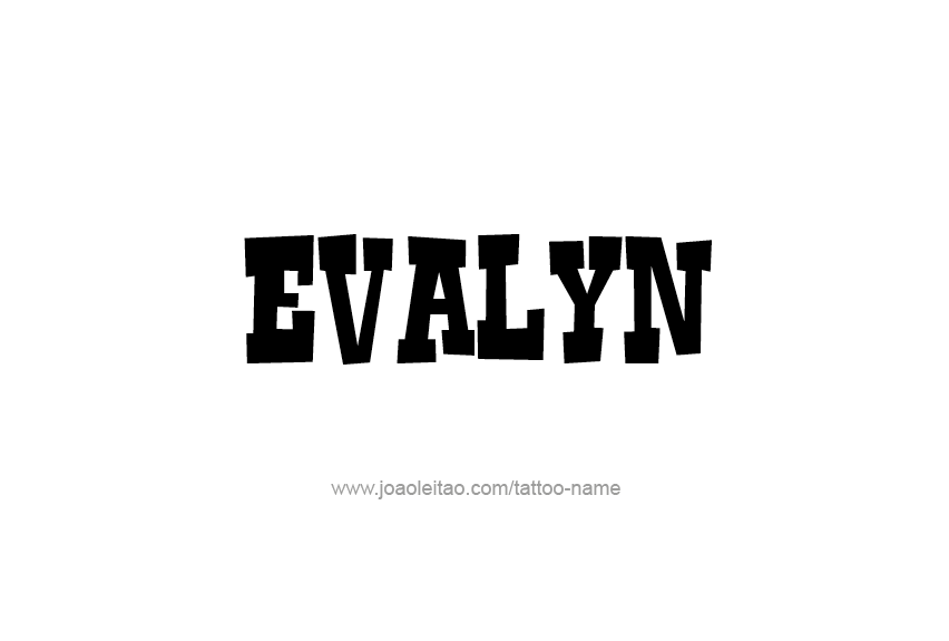 Tattoo Design Name Evalyn   