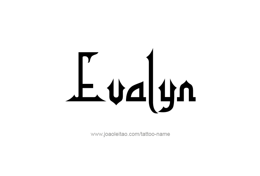 Tattoo Design Name Evalyn   