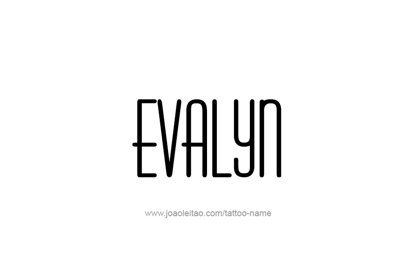 Tattoo Design Name Evalyn   