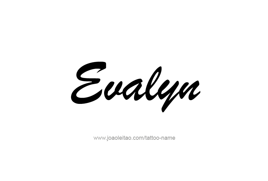 Tattoo Design Name Evalyn   